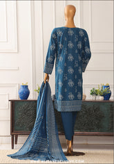 HZ Exclusive Unstitched Mid Summer Embroidered Slub Lawn - 2025 EMC-37